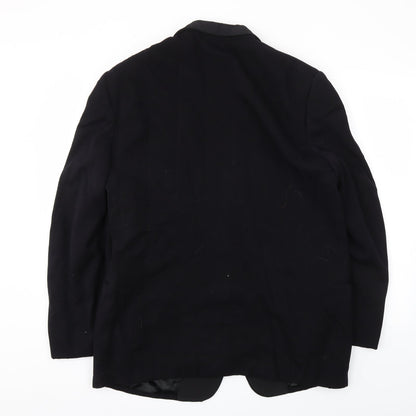Mens UK Size 42 Preworn Regular Black Suit Jacket