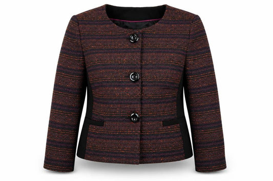 Country Casuals Womens Purple Jacket Blazer Size 10