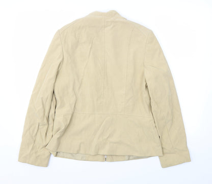 Preworn Womens Beige   Jacket Coat Size 12