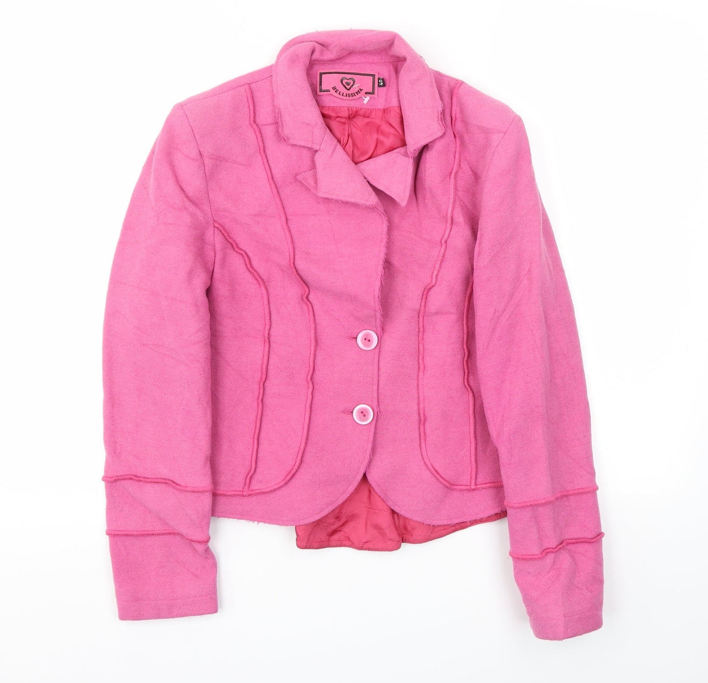 Bellissima Womens Pink   Jacket Blazer Size 12