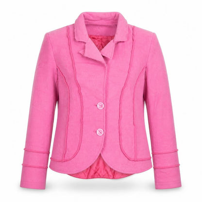 Front view of Bellisimo women’s pink jacket blazer, size UK 12