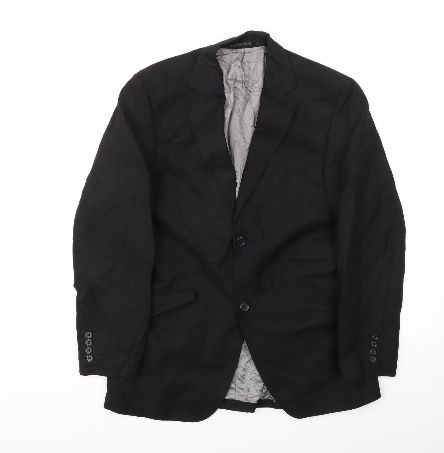 Mens UK Size 38 Preworn Regular Black Suit Jacket
