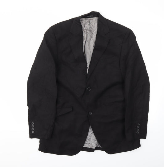 Mens UK Size 38 Preworn Regular Black Suit Jacket