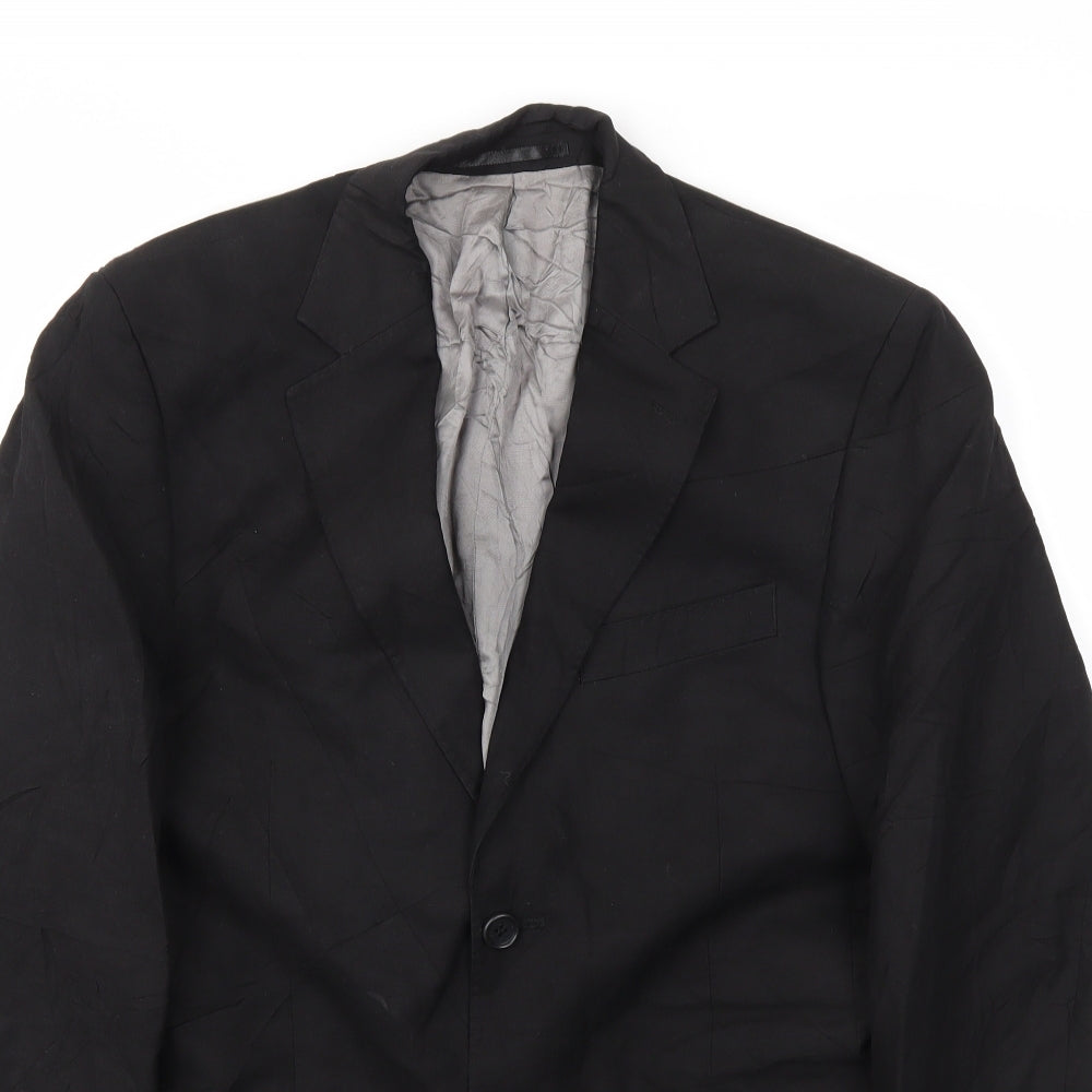 Mens UK Size 38 Preworn Regular Black Suit Jacket