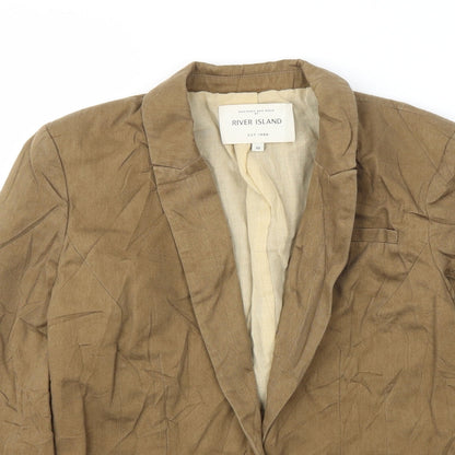 River Island Womens Beige   Jacket Blazer Size 10