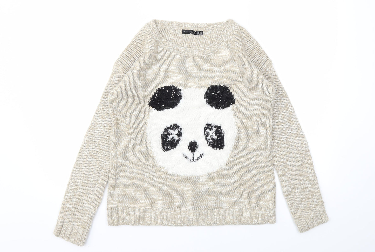 Primark Womens Brown Animal Print  Pullover Jumper Size 8