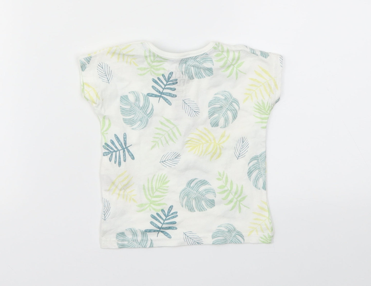 F&F Boys Green Floral  Basic T-Shirt Size 3-6 Months