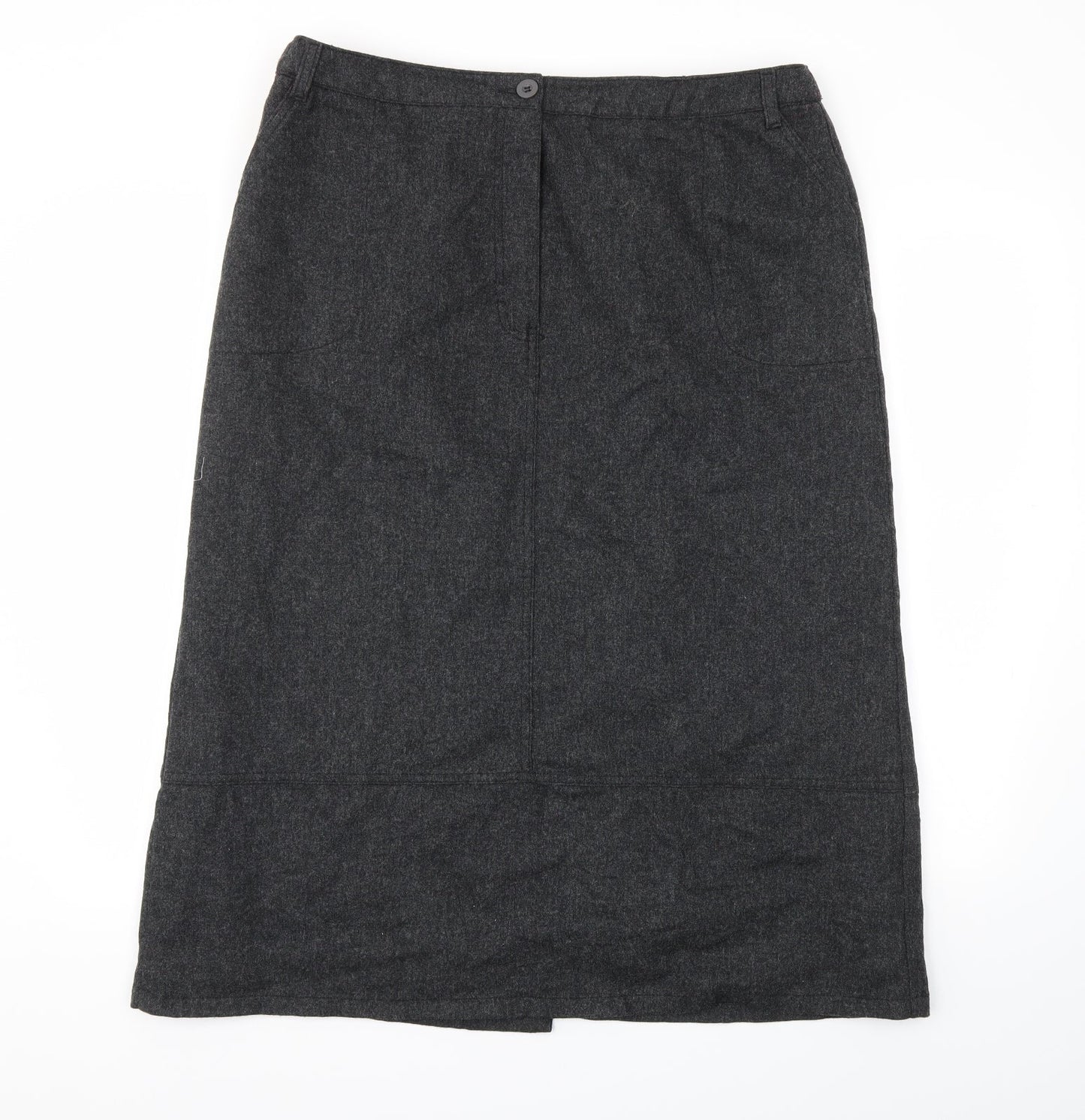 M&S Womens Grey   A-Line Skirt Size 38