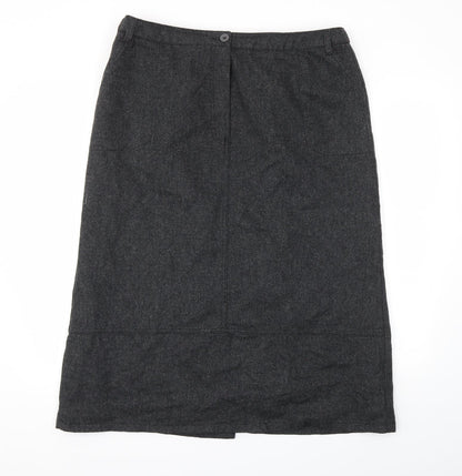 M&S Womens Grey   A-Line Skirt Size 38
