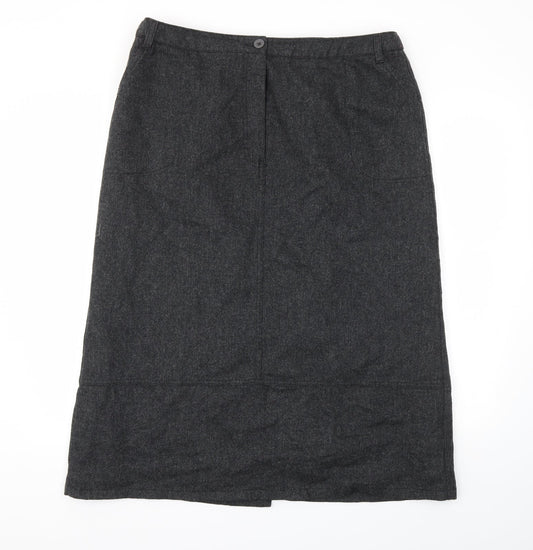 M&S Womens Grey   A-Line Skirt Size 38