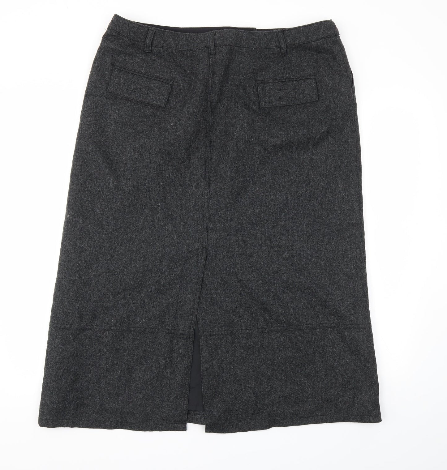 M&S Womens Grey   A-Line Skirt Size 38