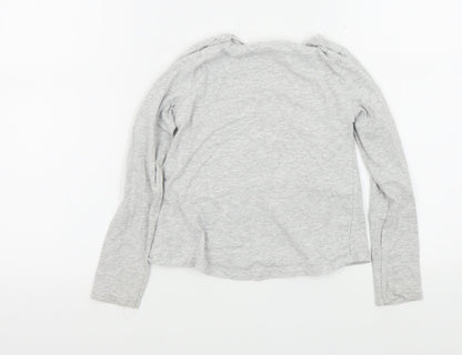 H&M Girls Green Colourblock  Basic T-Shirt Size 7-8 Years