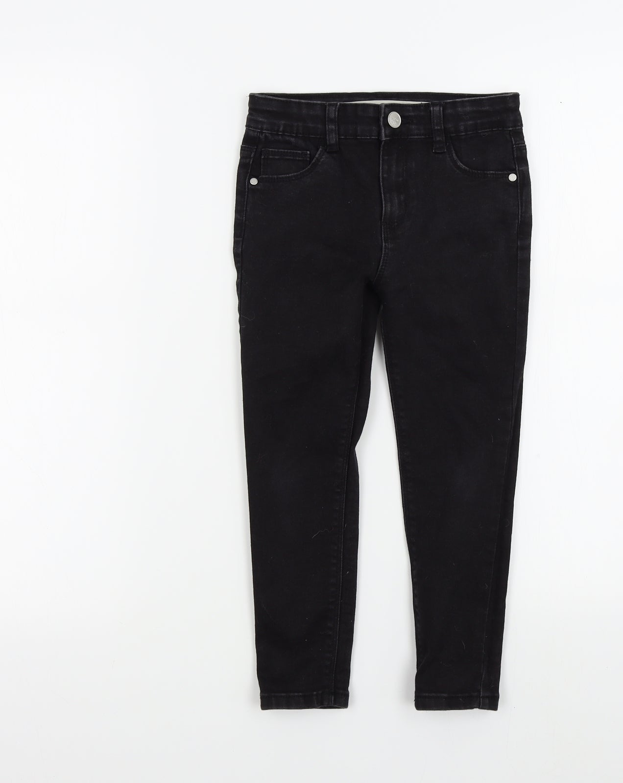 denim&co Girls Black Colourblock  Skinny Jeans Size 5-6 Years