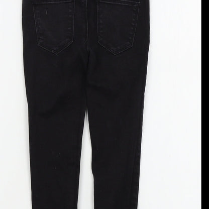 denim&co Girls Black Colourblock  Skinny Jeans Size 5-6 Years