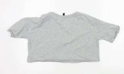Womens UK Size S H&M Grey Basic T-Shirt