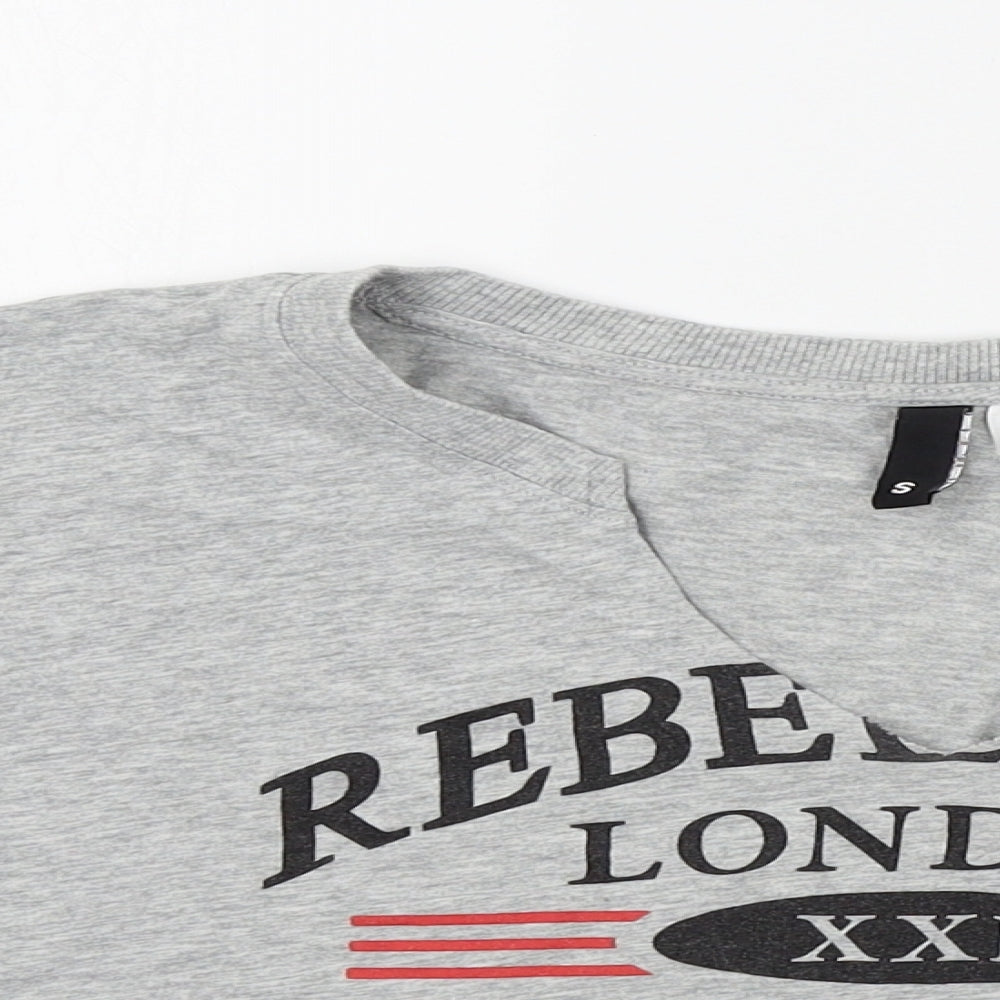 Womens UK Size S H&M Grey Basic T-Shirt