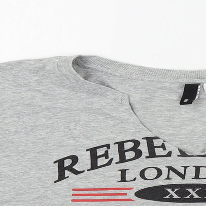 Womens UK Size S H&M Grey Basic T-Shirt