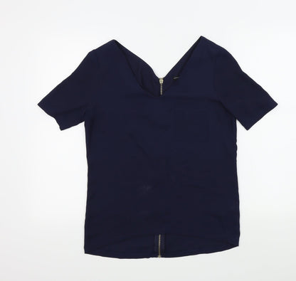 Primark Womens Blue Colourblock  Basic Blouse Size 8