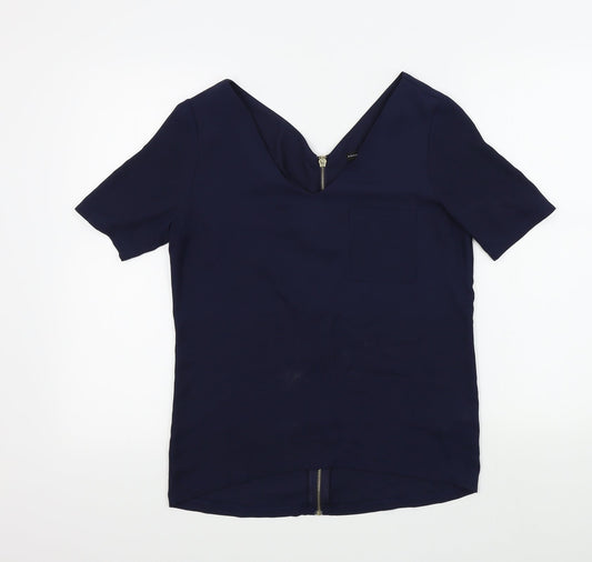 Primark Womens Blue Colourblock  Basic Blouse Size 8