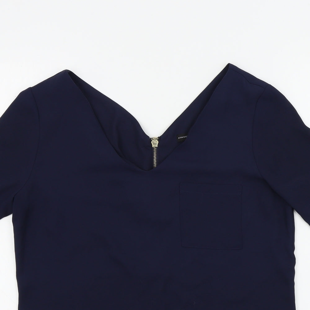 Primark Womens Blue Colourblock  Basic Blouse Size 8