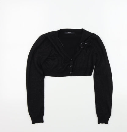 George Girls Black Colourblock  Cardigan Jumper Size 10 Years