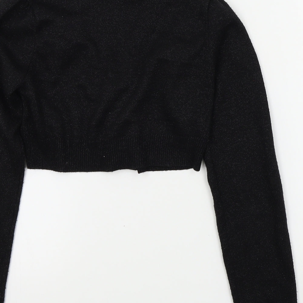 George Girls Black Colourblock  Cardigan Jumper Size 10 Years