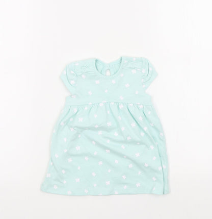 George Girls Green Colourblock  A-Line  Size 3-6 Months