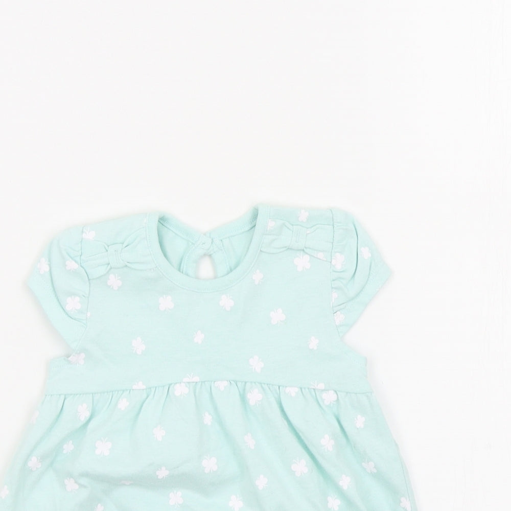 George Girls Green Colourblock  A-Line  Size 3-6 Months