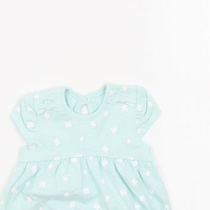 George Girls Green Colourblock  A-Line  Size 3-6 Months