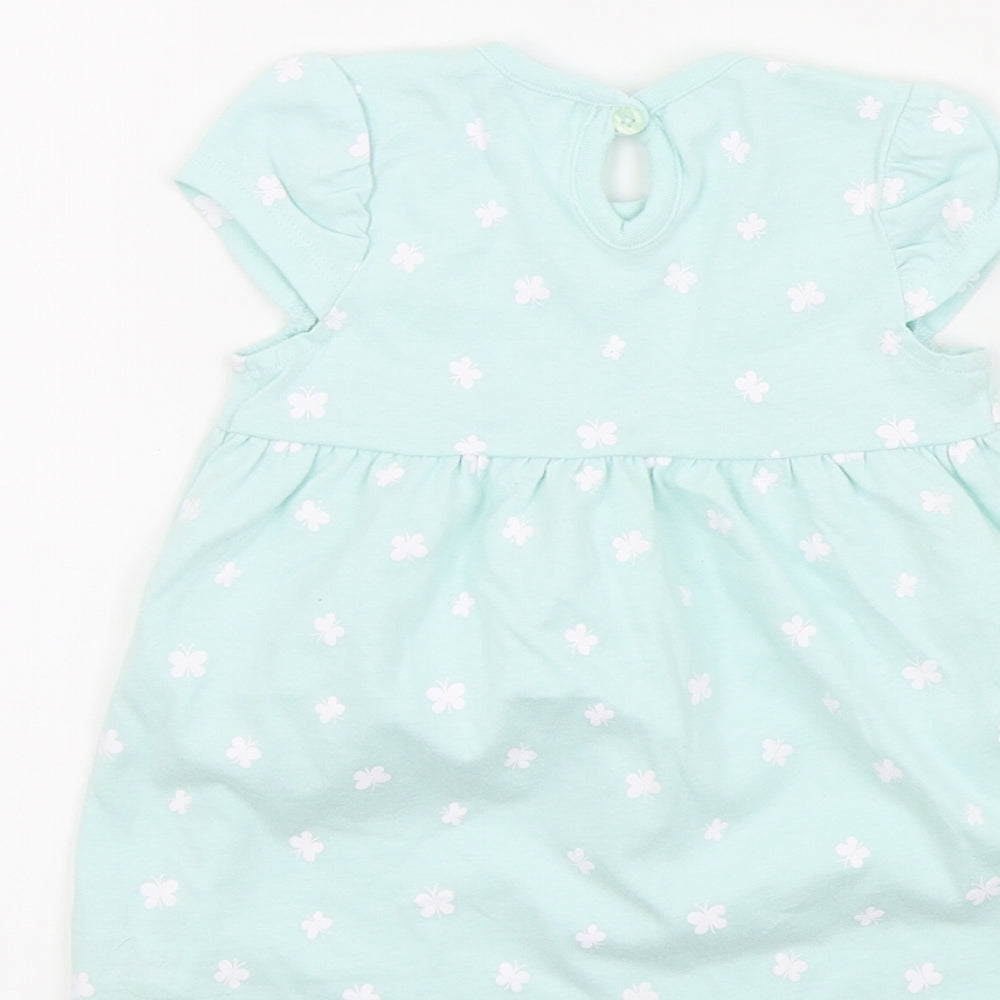 George Girls Green Colourblock  A-Line  Size 3-6 Months
