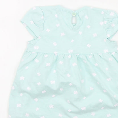 George Girls Green Colourblock  A-Line  Size 3-6 Months