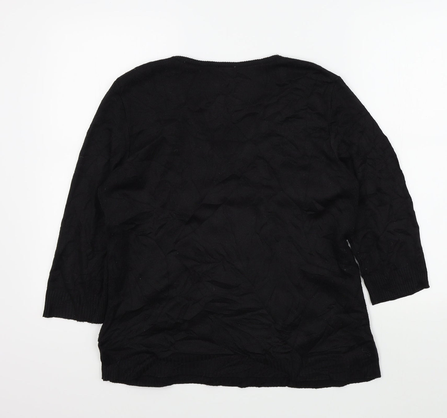 Womens UK Size 14 Preworn Black Pullover Jumper