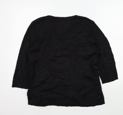 Womens UK Size 14 Preworn Black Pullover Jumper