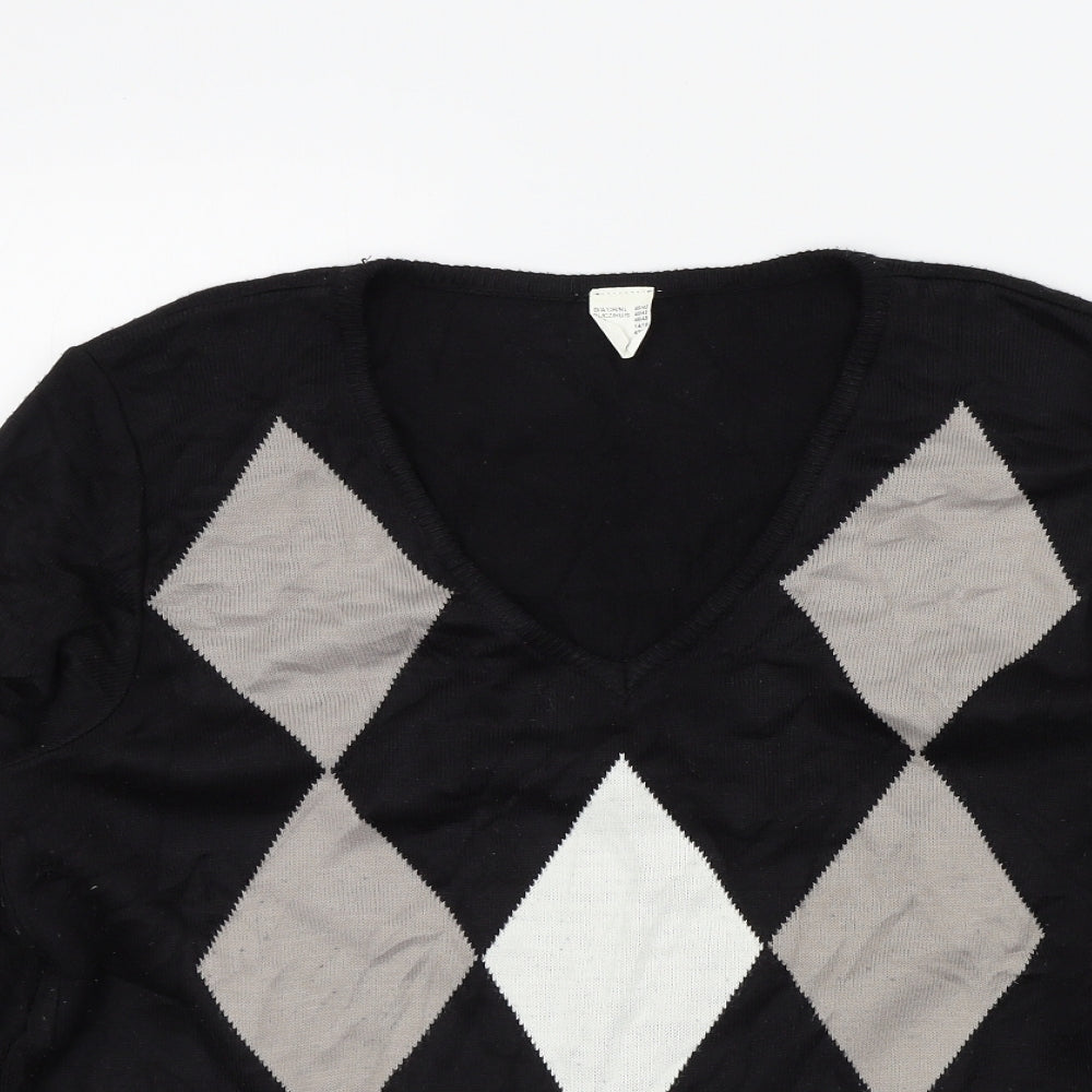 Womens UK Size 14 Preworn Black Pullover Jumper