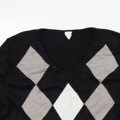 Womens UK Size 14 Preworn Black Pullover Jumper