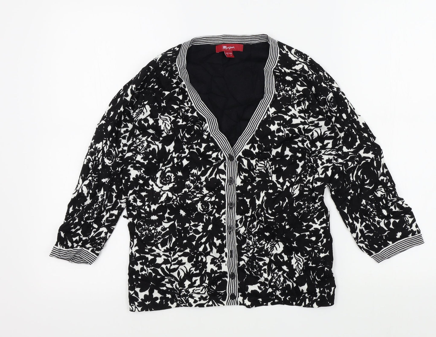 Womens UK Size 12 Monsoon Black Cardigan Jumper