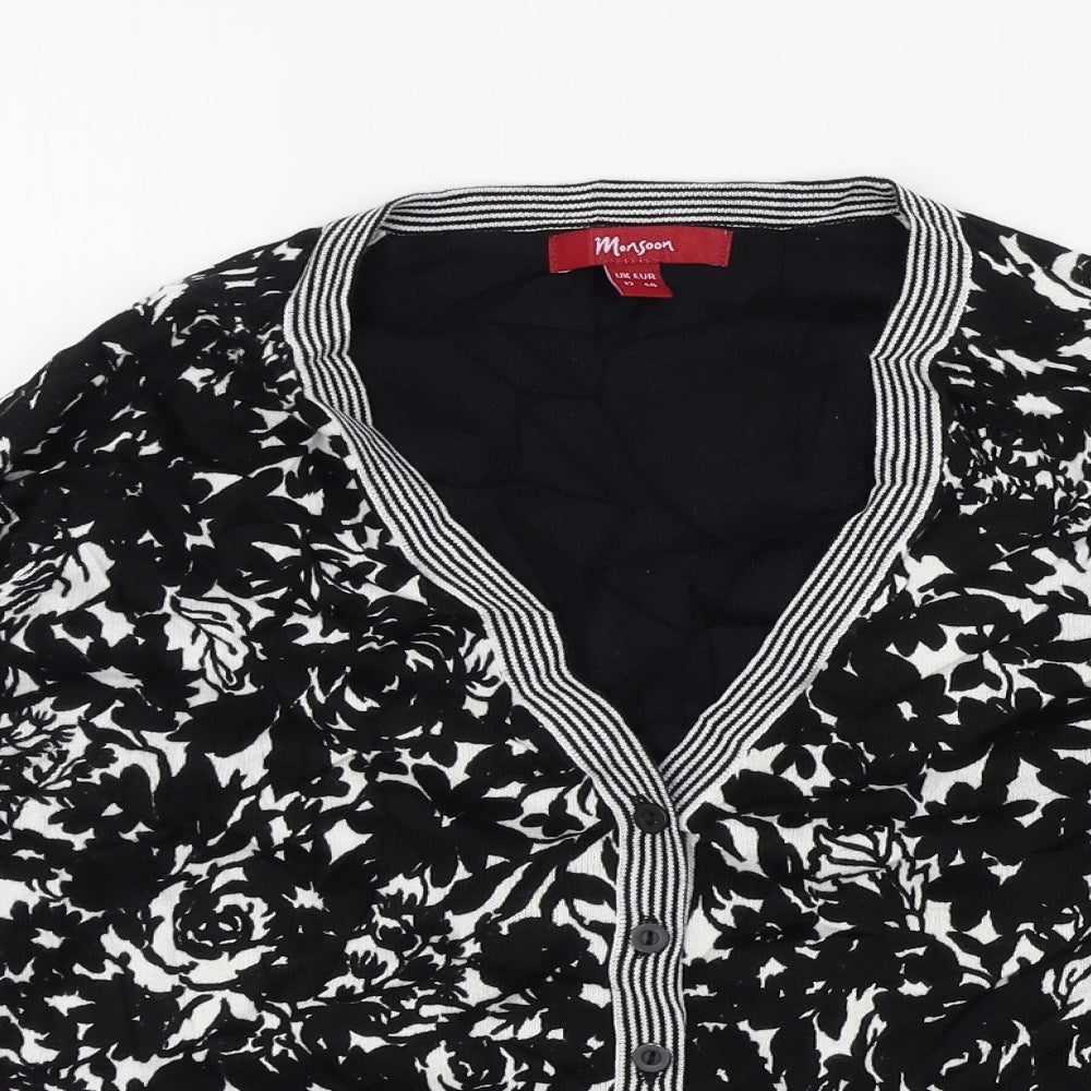 Womens UK Size 12 Monsoon Black Cardigan Jumper