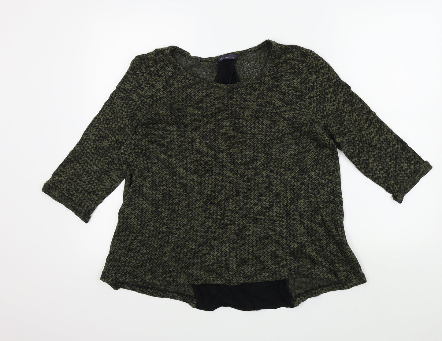 Womens UK Size 14 M&S Green Pullover Jumper
