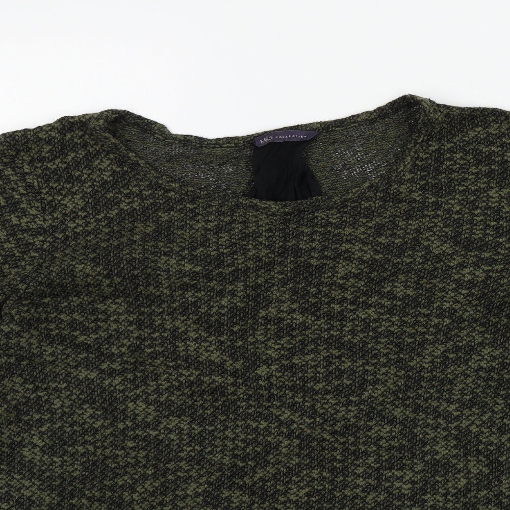 Womens UK Size 14 M&S Green Pullover Jumper