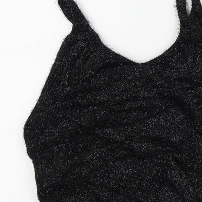 Womens UK Size 8 Topshop Black Basic T-Shirt