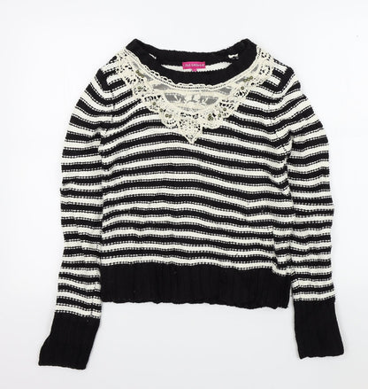 Womens UK Size 10 F&F Black Pullover Jumper