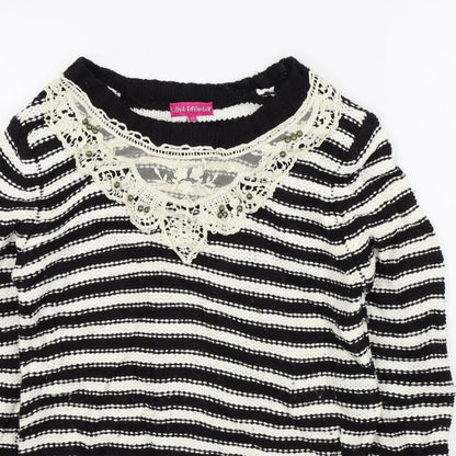 Womens UK Size 10 F&F Black Pullover Jumper