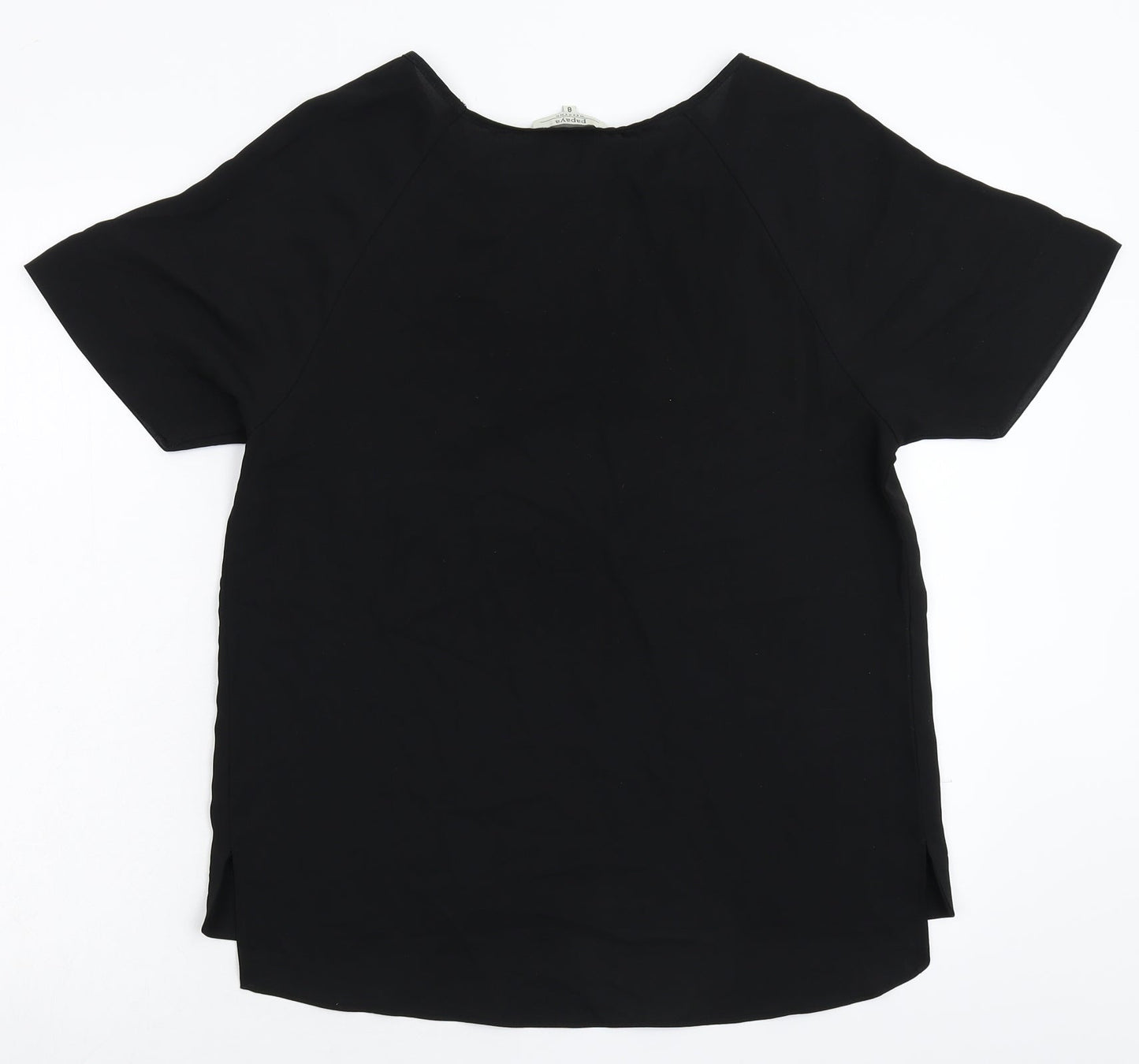 Papaya Womens Black   Basic T-Shirt Size 8