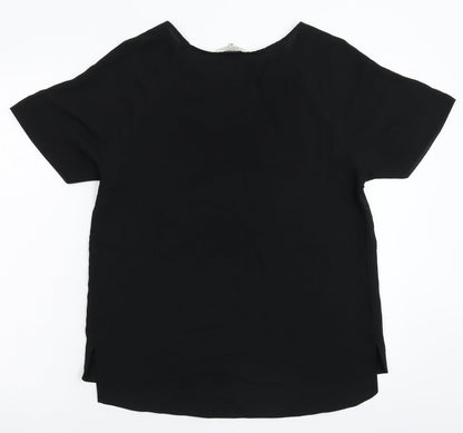 Papaya Womens Black   Basic T-Shirt Size 8