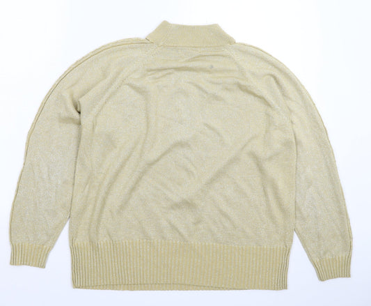 Womens UK Size XL Bonmarché Gold Pullover Jumper