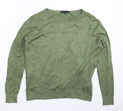 Womens UK Size 12 Peacocks Green Pullover Jumper