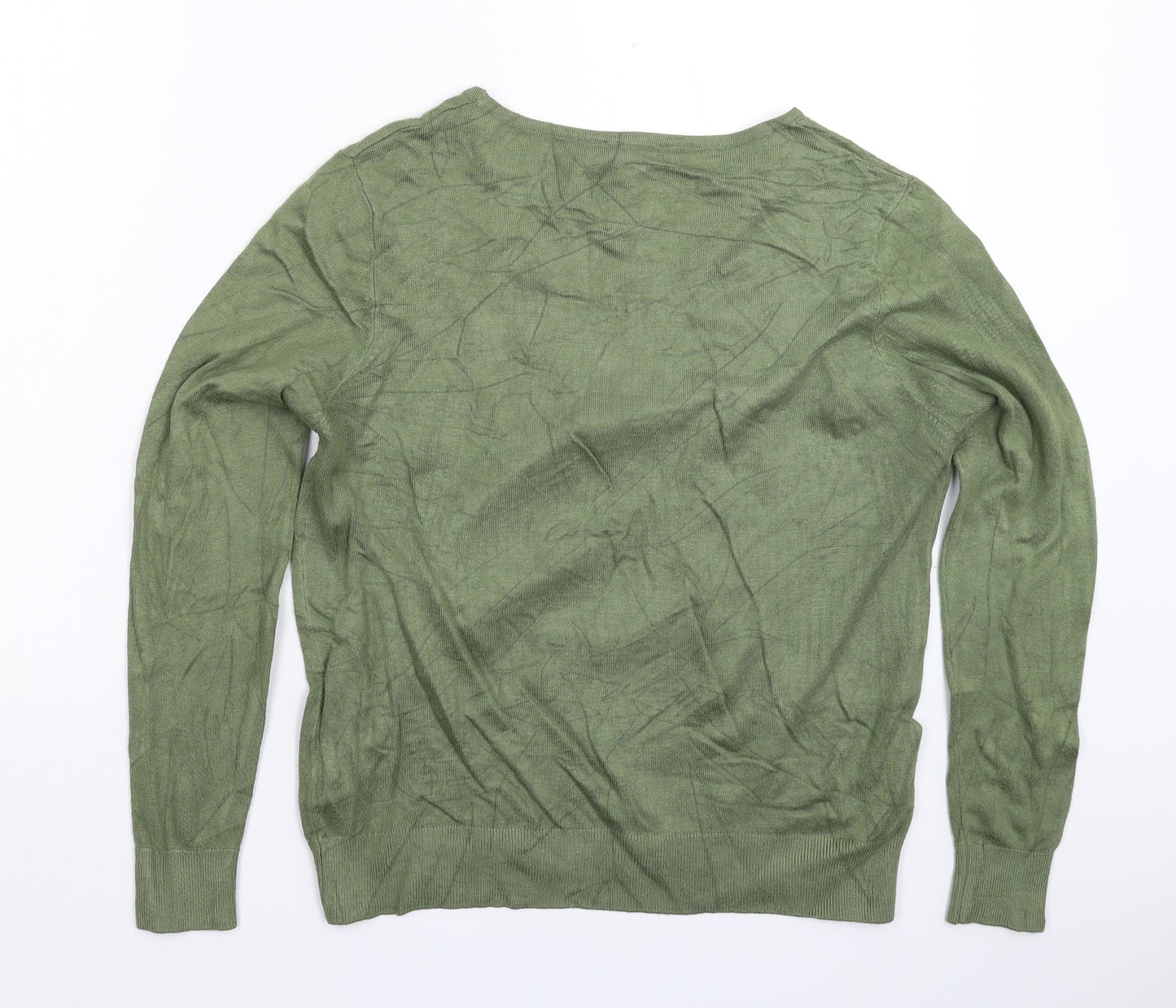 Womens UK Size 12 Peacocks Green Pullover Jumper