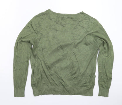Womens UK Size 12 Peacocks Green Pullover Jumper