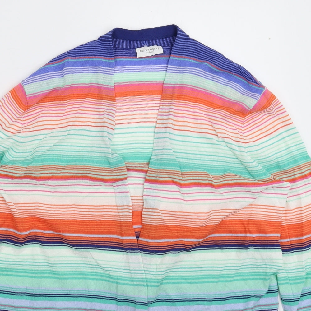 Gerry Weber Womens Multicoloured Striped Knit Cardigan Jumper Size 10
