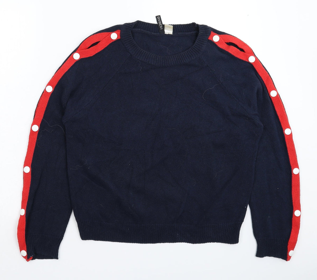 Womens UK Size S Divided Blue Pullover Jumper